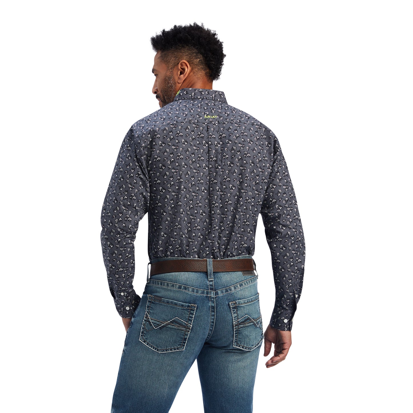 Ariat® Men's Team Murray Fitted Eiffel Tower Button Up Shirt 10041792