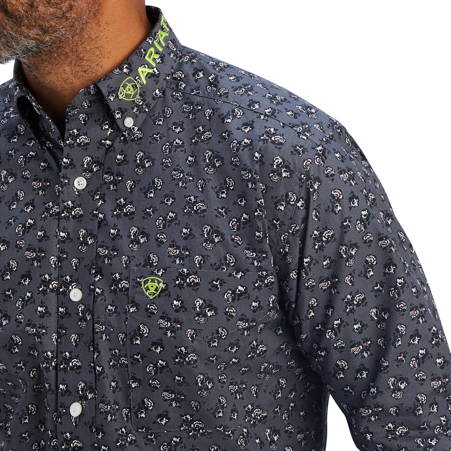 Ariat® Men's Team Murray Fitted Eiffel Tower Button Up Shirt 10041792