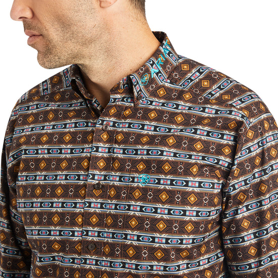 Ariat® Men's Team Cashton Aztec Print Button Down Shirt 10042357