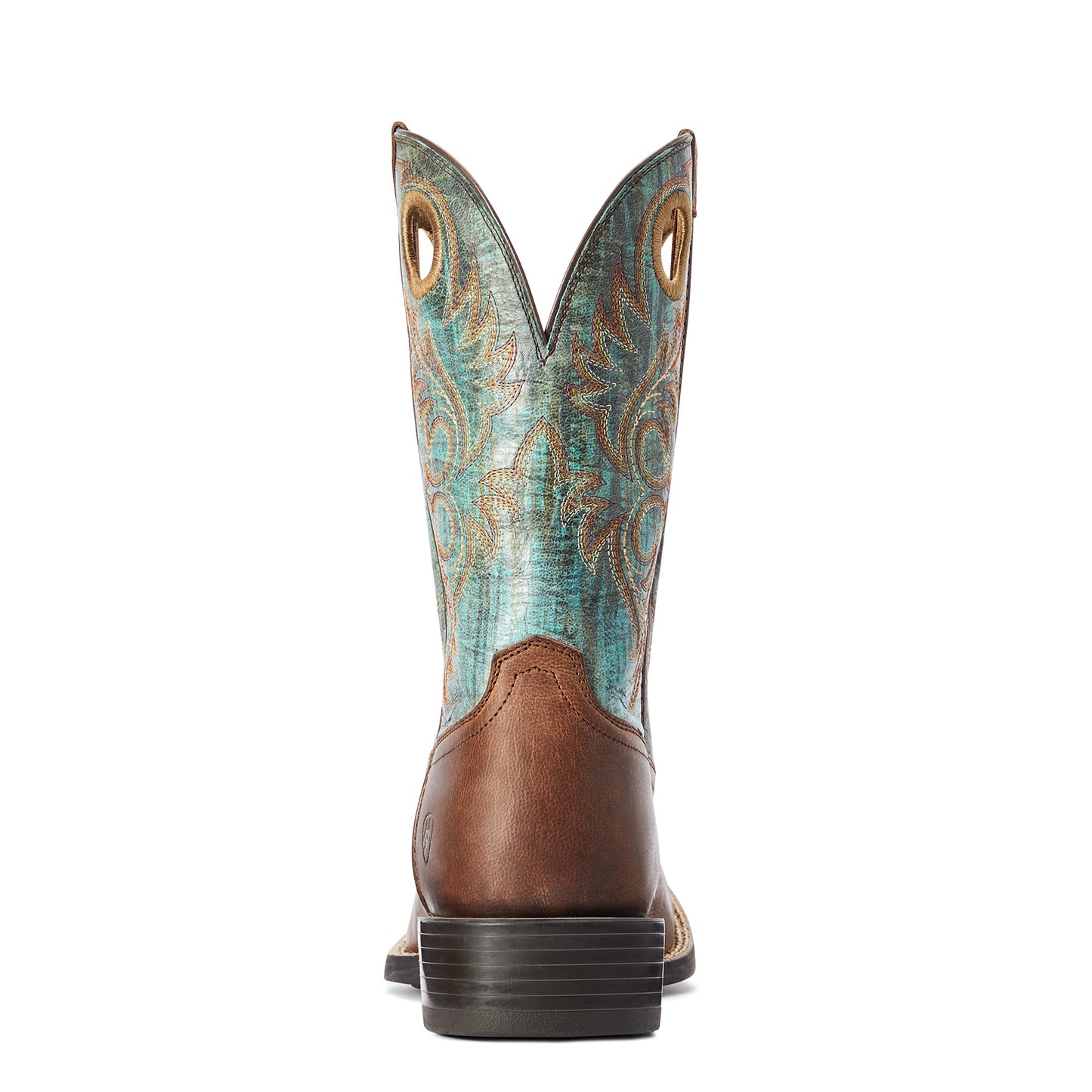Ariat® Men's Sport Rodeo Brown & Turquoise Square Toe Boots 10042403