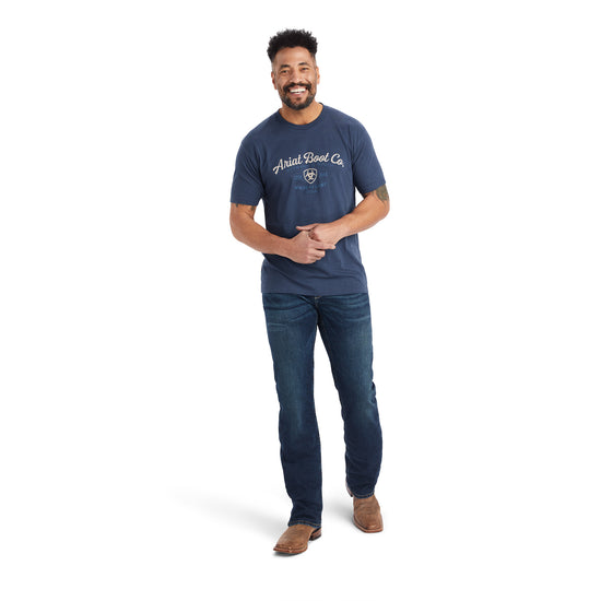 Ariat® Men's Navy Heather Type Crest Graphic T-Shirt 10042638