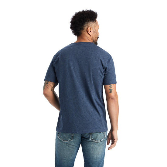 Ariat® Men's Faded American Flag Navy T-Shirt 10042656