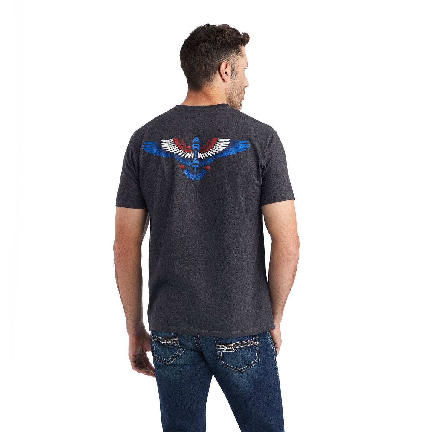 Ariat® Men's Wingspan Charcoal Heather T-Shirt 10042659