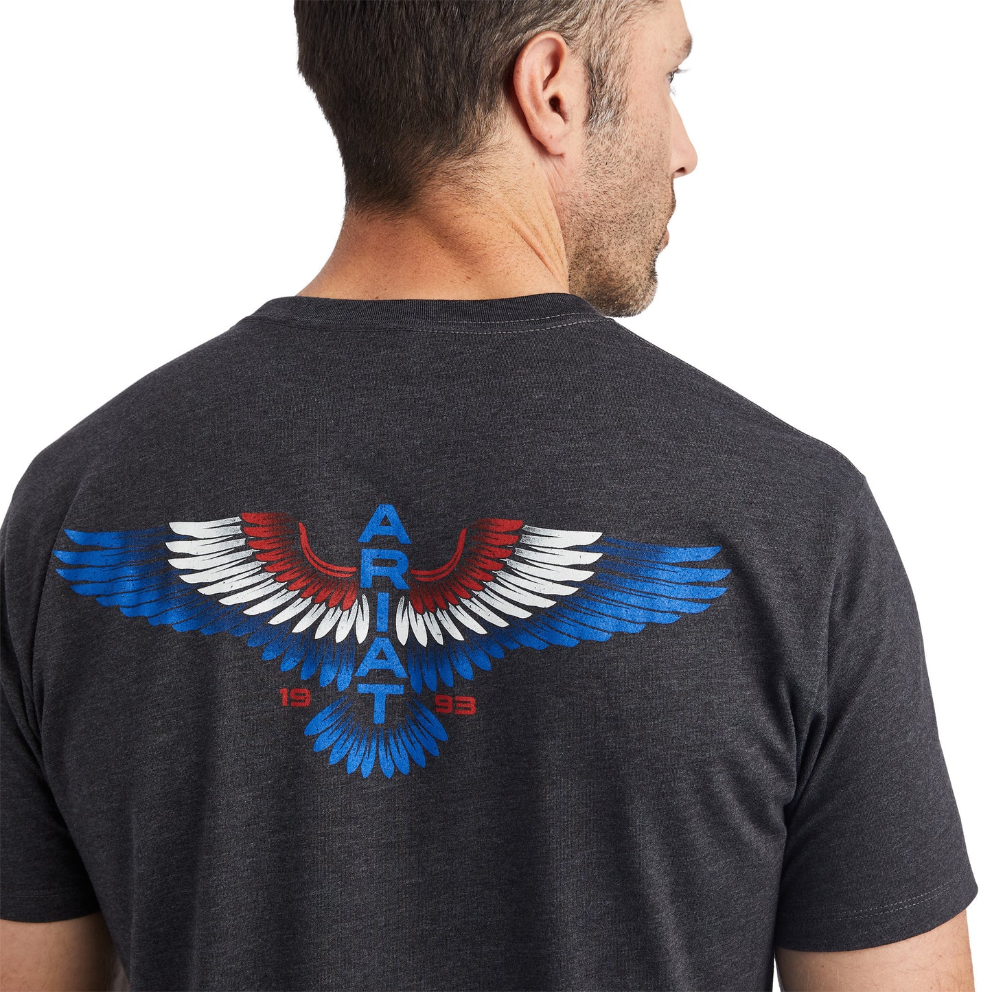Ariat® Men's Wingspan Charcoal Heather T-Shirt 10042659