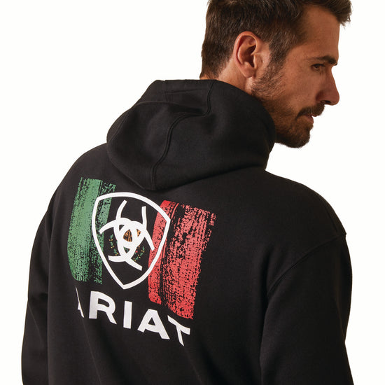 Ariat® Men's Shield Logo Mexico Black Hoodie 10042745