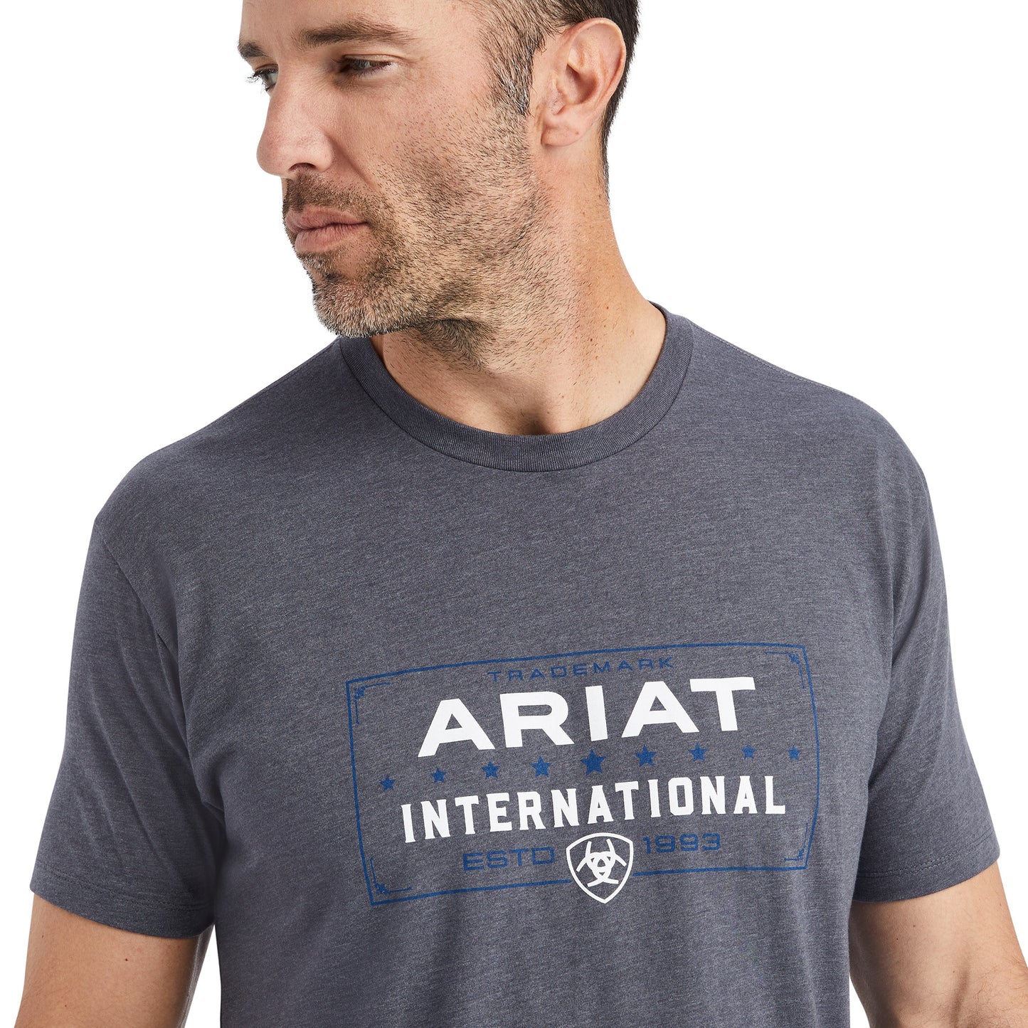 Ariat® Men's Western Lockup Titanium Heather Graphic T-shirt 10042755