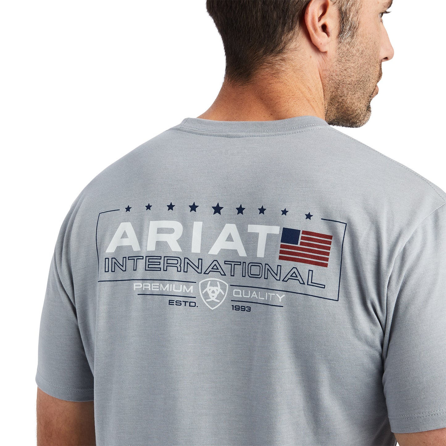 Ariat® Men's Stone Heather Horizontal Logo T-Shirt 10042773
