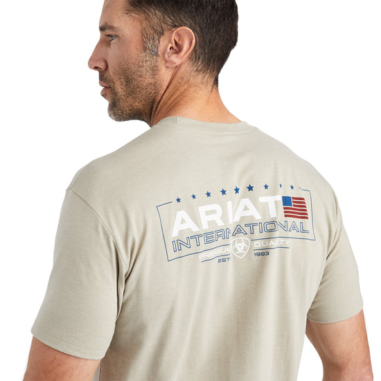 Ariat® Men's Khaki Horizontal Logo T-Shirt 10042774