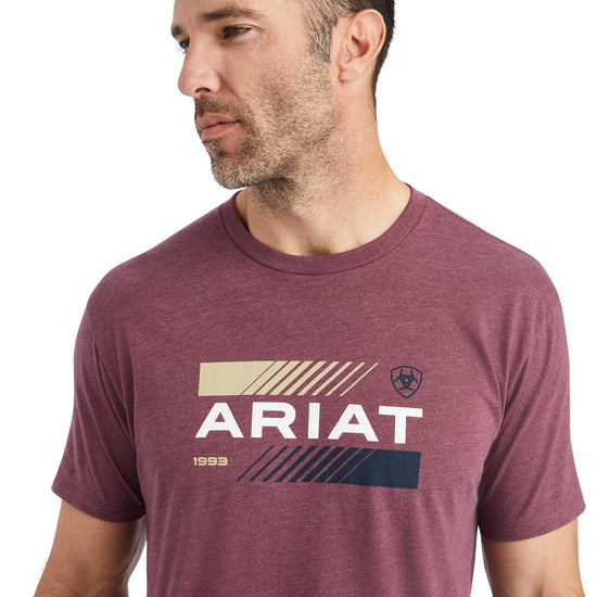 Ariat® Men's Burgundy Heather Octane Stack T-Shirt 10042781