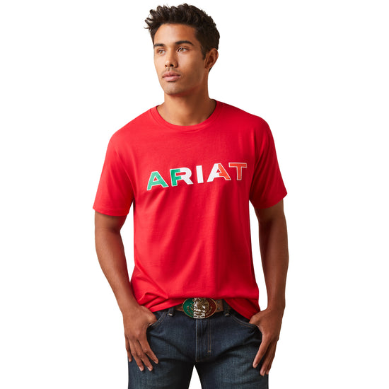 Ariat® Men's Viva Mexico Independent SMU Red T-Shirt 10043068