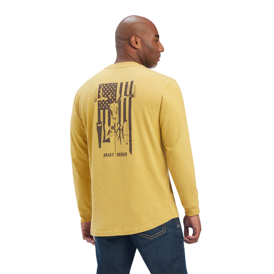 Ariat® Men's Rebar Outdoor Graphic Antique Gold T-Shirt 10041418