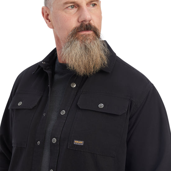 Ariat Men's Rebar Classic Canvas Black Shirt Jacket 10041507