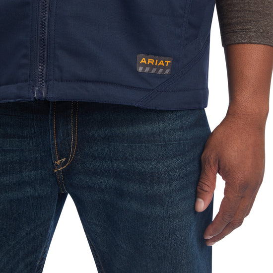 Ariat Men's Rebar DuraCanvas™ Navy Zip Vest 10041538
