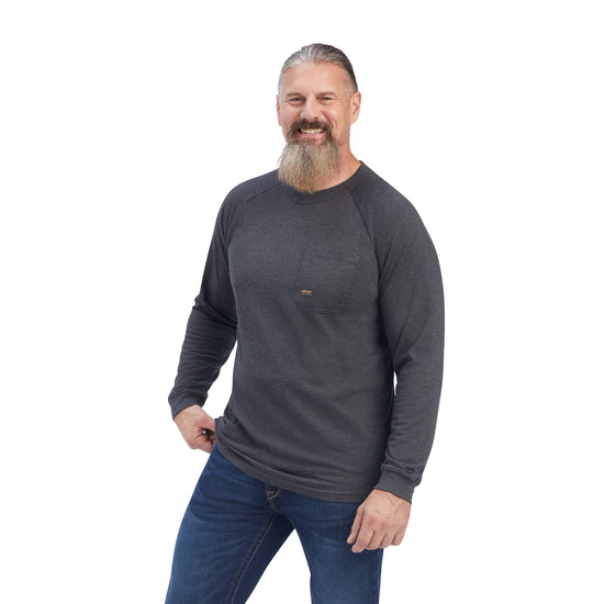 Ariat Men's Rebar Roughneck Skull Graphic Charcoal T-Shirt 10041588