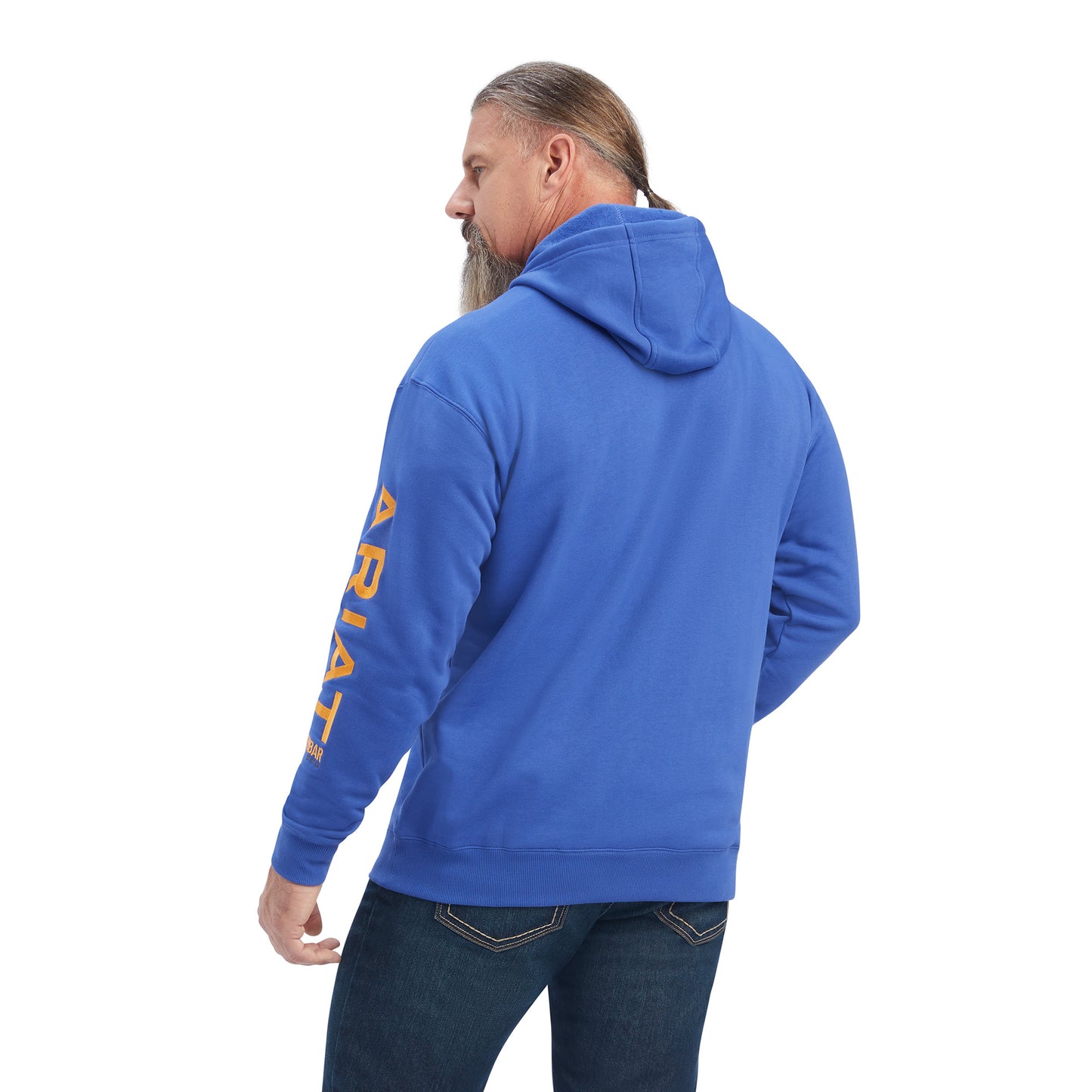 Ariat® Men's Rebar Graphic Deep Ultramarine Pullover Hoodie 10041628