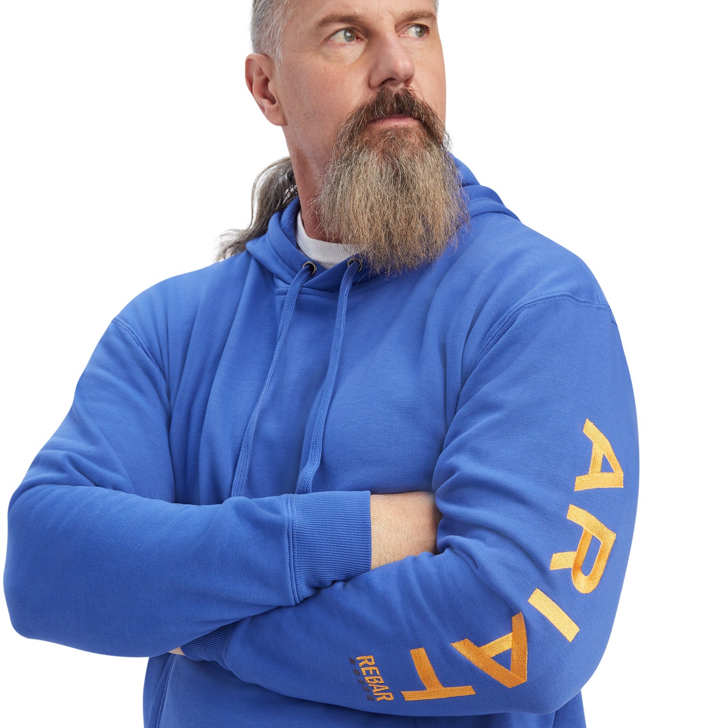 Ariat® Men's Rebar Graphic Deep Ultramarine Pullover Hoodie 10041628