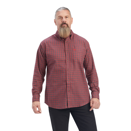 Ariat® Men's FR Payne Long Sleeve Cherry Mahogany Work Shirt 10041683