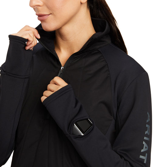 Ariat® Ladies Venture Quarter Zip Black Sweatshirt 10041395