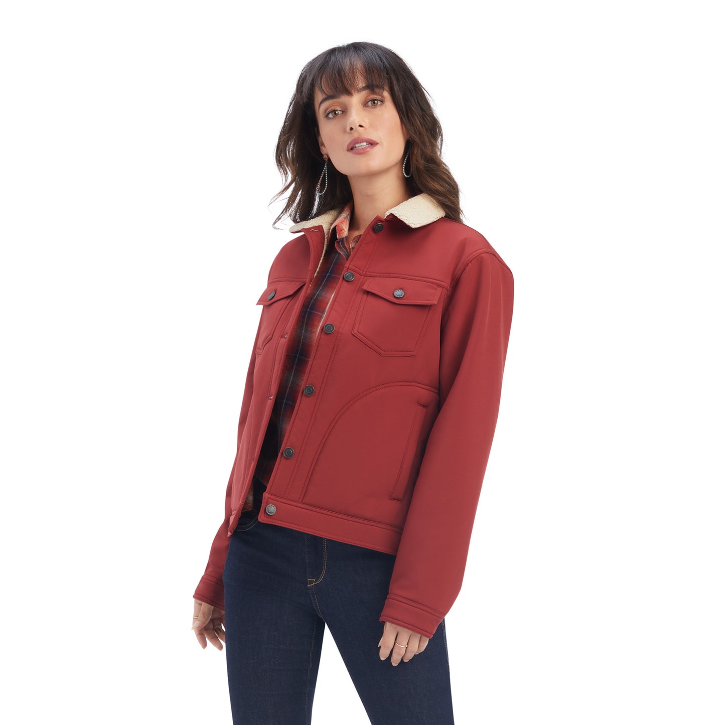 Ariat® Ladies R.E.A.L.™ Trucker Softshell Rouge Red Jacket 10041639