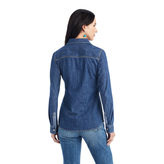 Ariat® Ladies Farriday Bluelight Denim Button Down Shirt 10042258