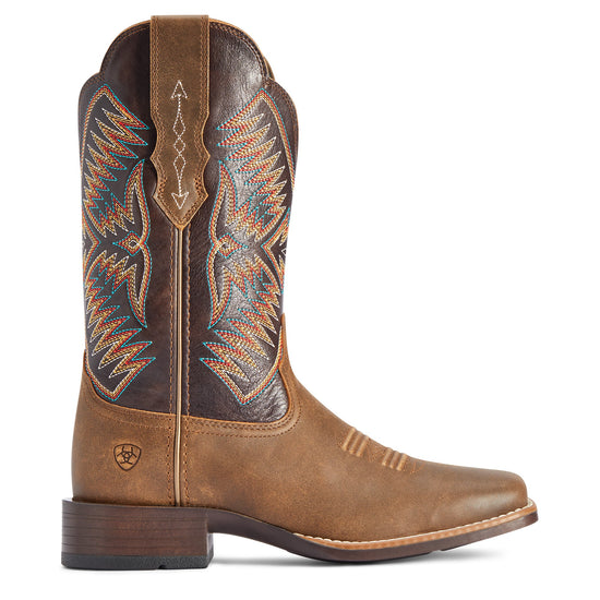 Ariat® Ladies Odessa StretchFit Brown & Burnished Pewter Boots 10042386
