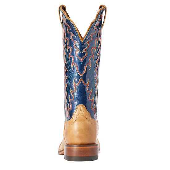 Ariat Ladies Darbie Square Toe Flaxen & Navy Patent Boots 10042388