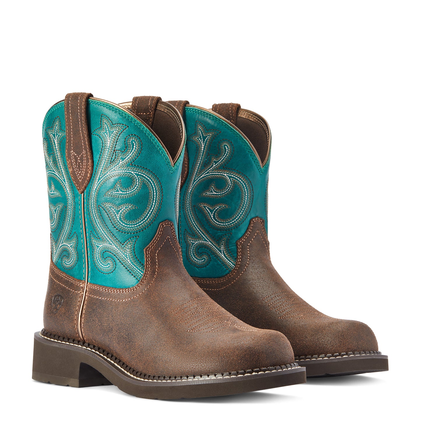 Ariat® Ladies Fatbaby Heritage Worn Hickory & Shamrock Boots 10042463