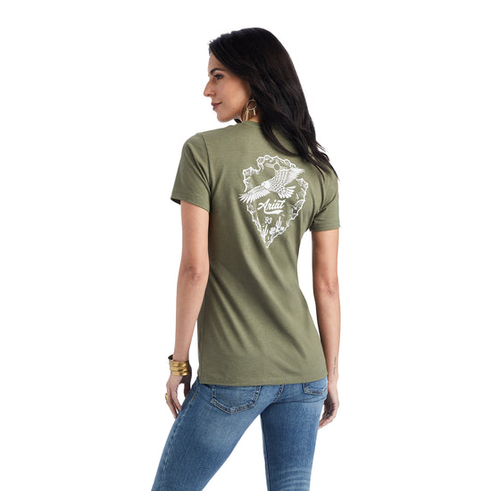 Ariat® Ladies Arrowhead Short Sleeve Military Heather T-shirt 10042723
