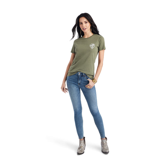 Ariat® Ladies Arrowhead Short Sleeve Military Heather T-shirt 10042723