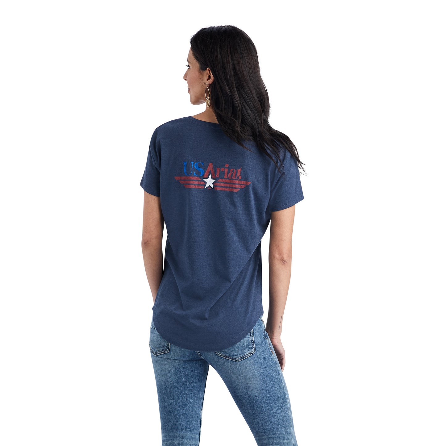 Ariat® Ladies Americana Retro Navy Heather T-Shirt 10042732