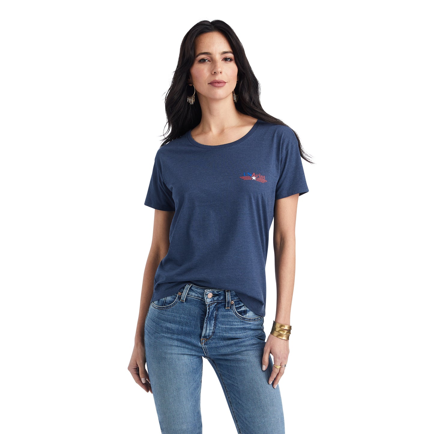 Ariat® Ladies Americana Retro Navy Heather T-Shirt 10042732