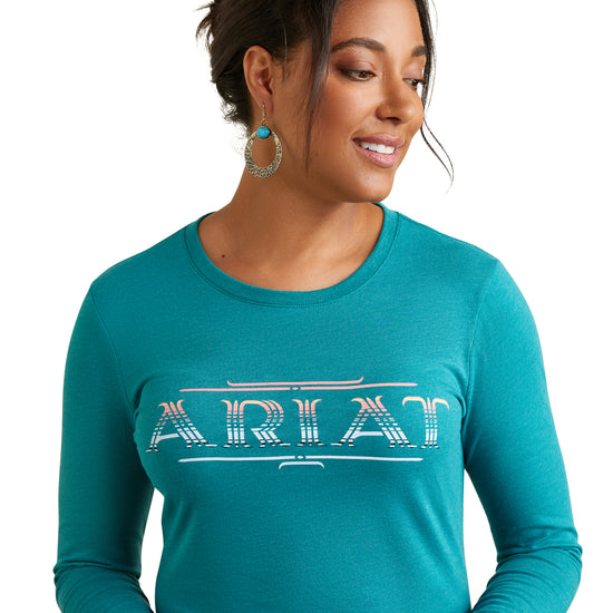 Ariat® Ladies Serape Style Teal Green Heather T-Shirt 10042785