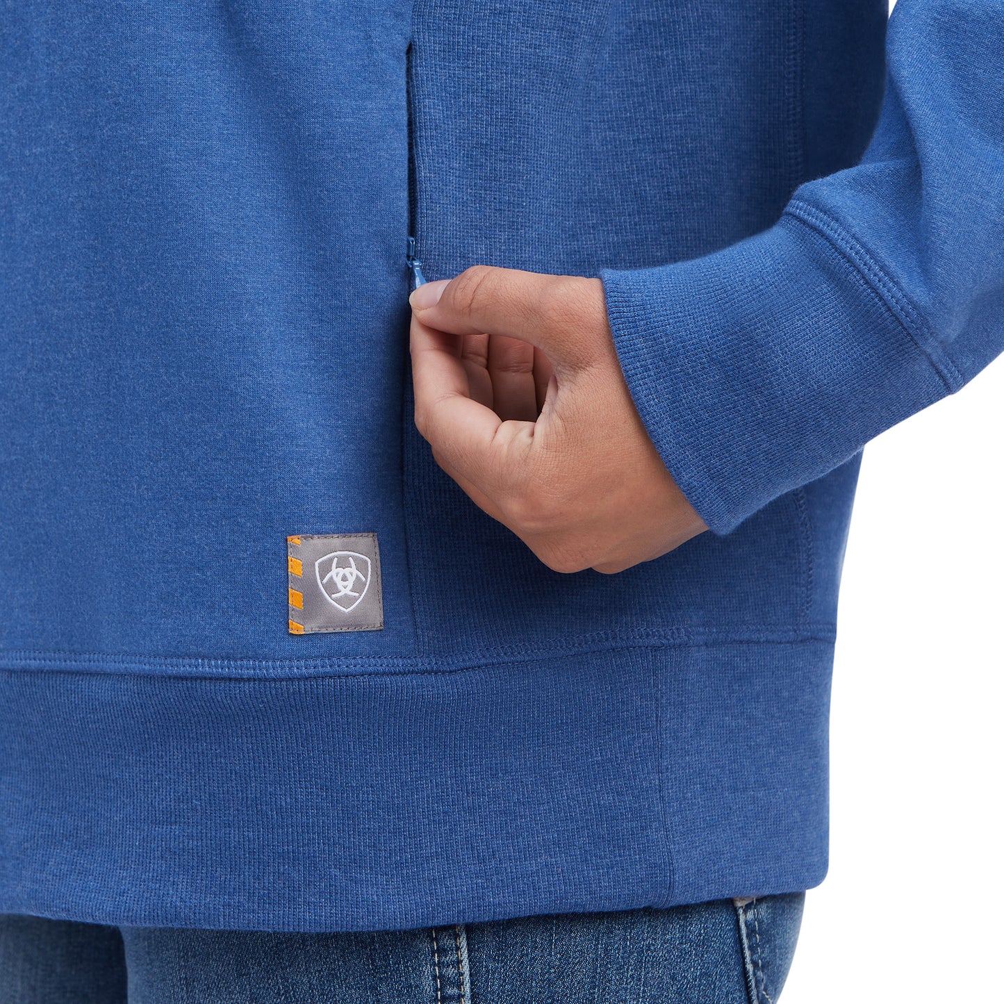 Ariat Ladies Rebar Work Fleece Navy Pullover Sweatshirt 10041442