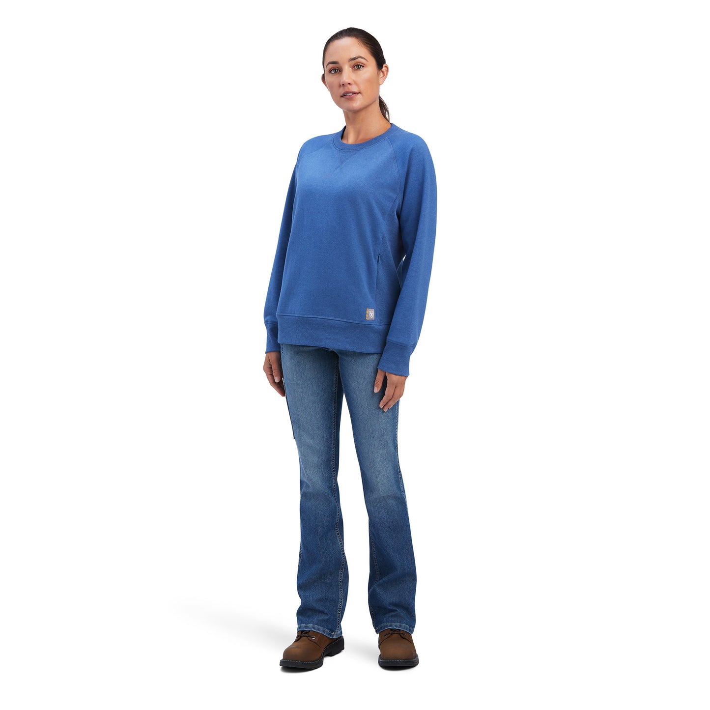 Ariat Ladies Rebar Work Fleece Navy Pullover Sweatshirt 10041442