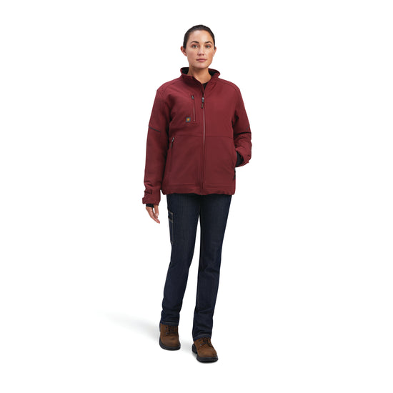 Ariat® Ladies Rebar DuraStretch Insulated Port Red Jacket 10041472