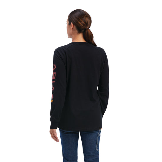 Ariat® Ladies Rebar Cotton Strong Logo Graphic Black T-Shirt 10041514
