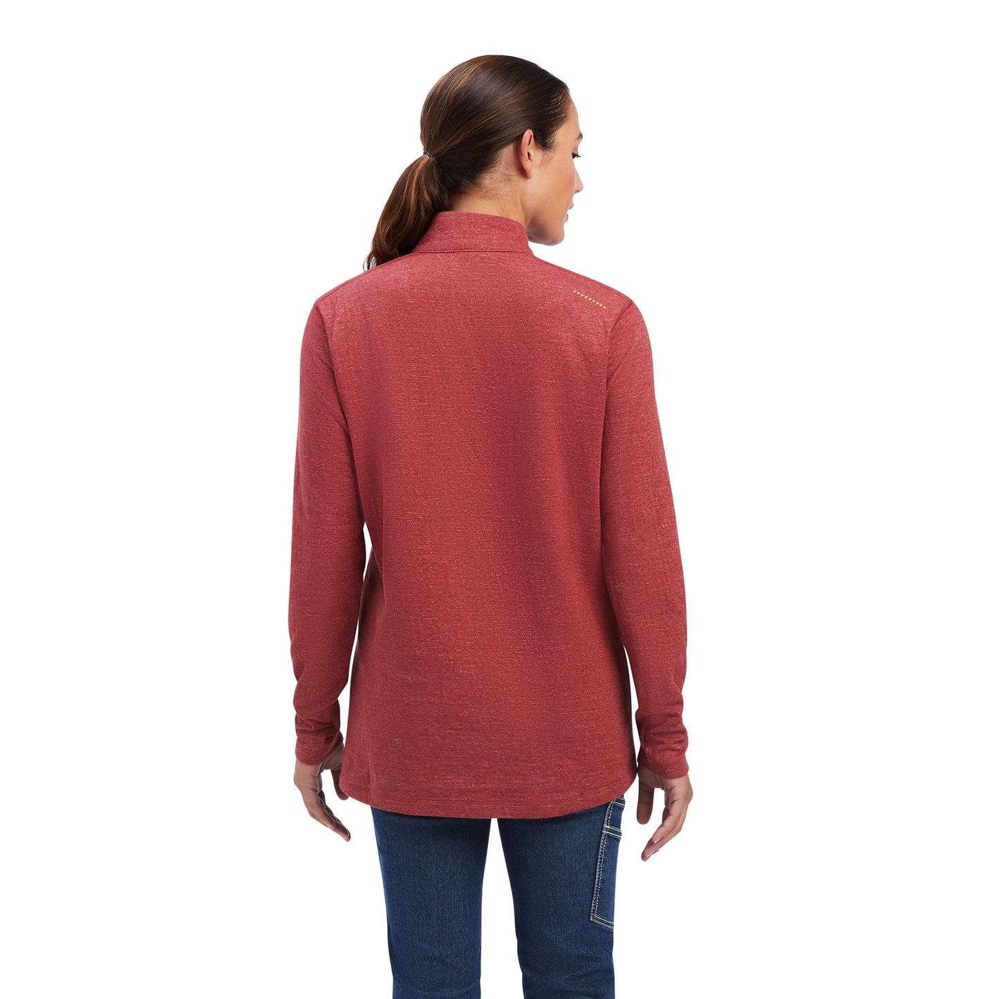 Ariat® Ladies Rebar Foundation 1/4 Zip Rosewood Shirt 10042118