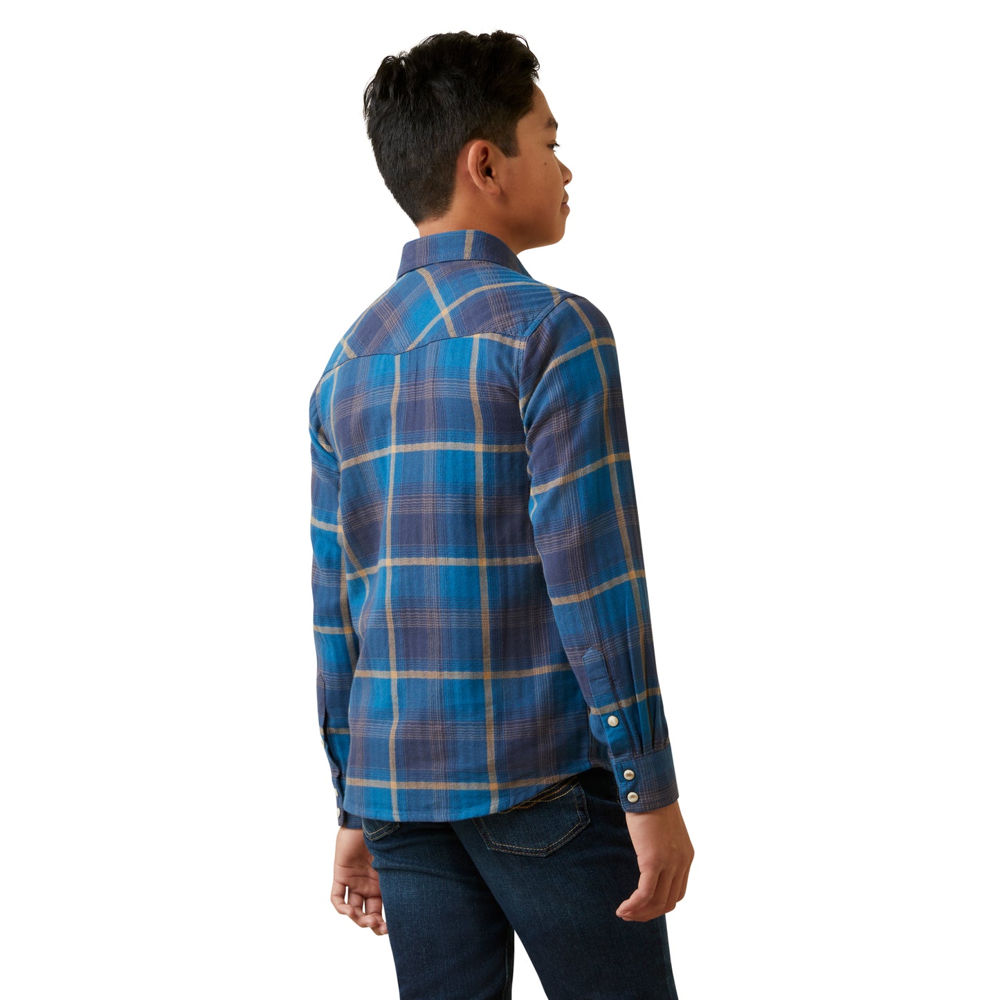 Ariat Youth Boy's Harland Retro Fit Moon Howl Button Down Shirt 10046437