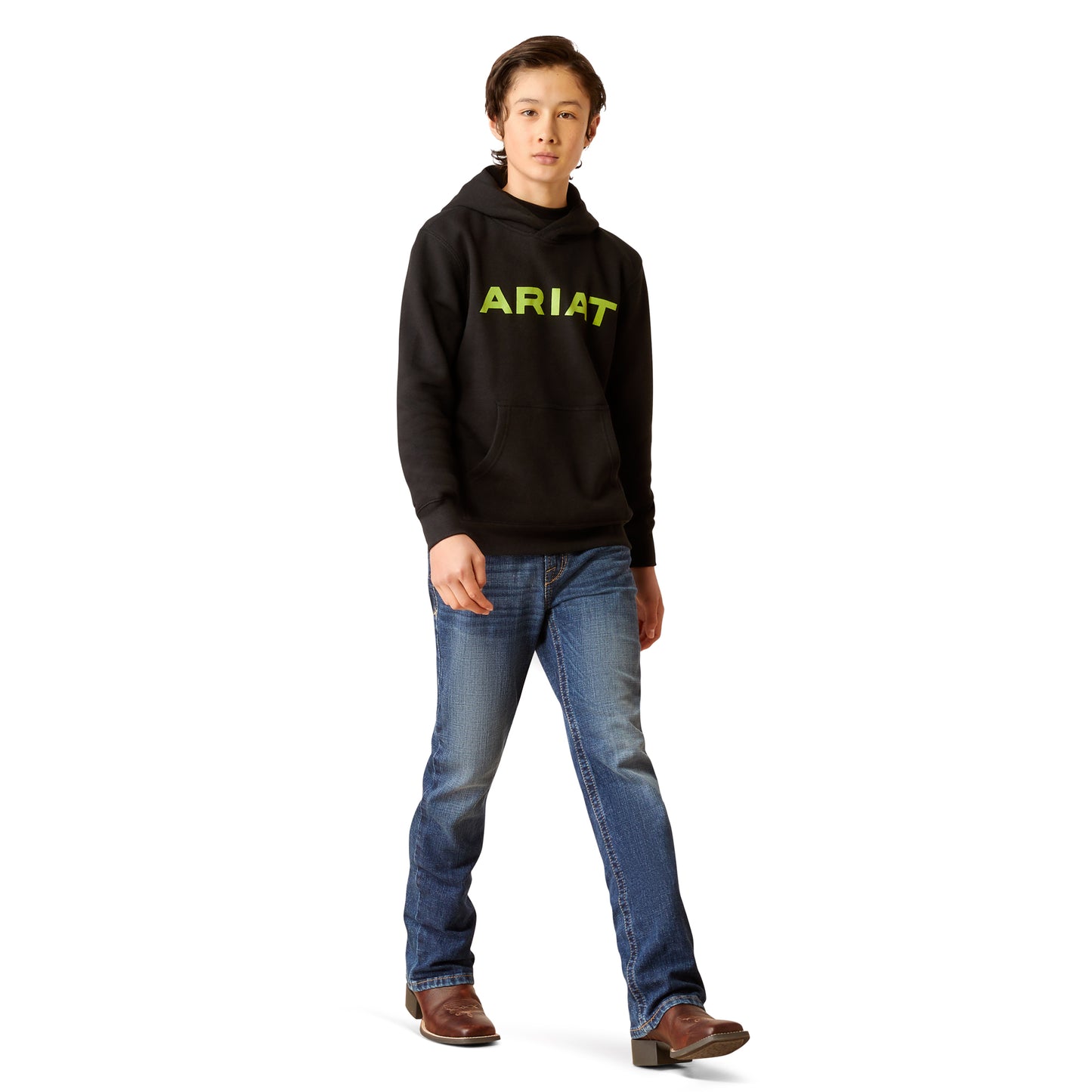 Ariat Youth Boy's Front Logo Black Hoodie 10046477