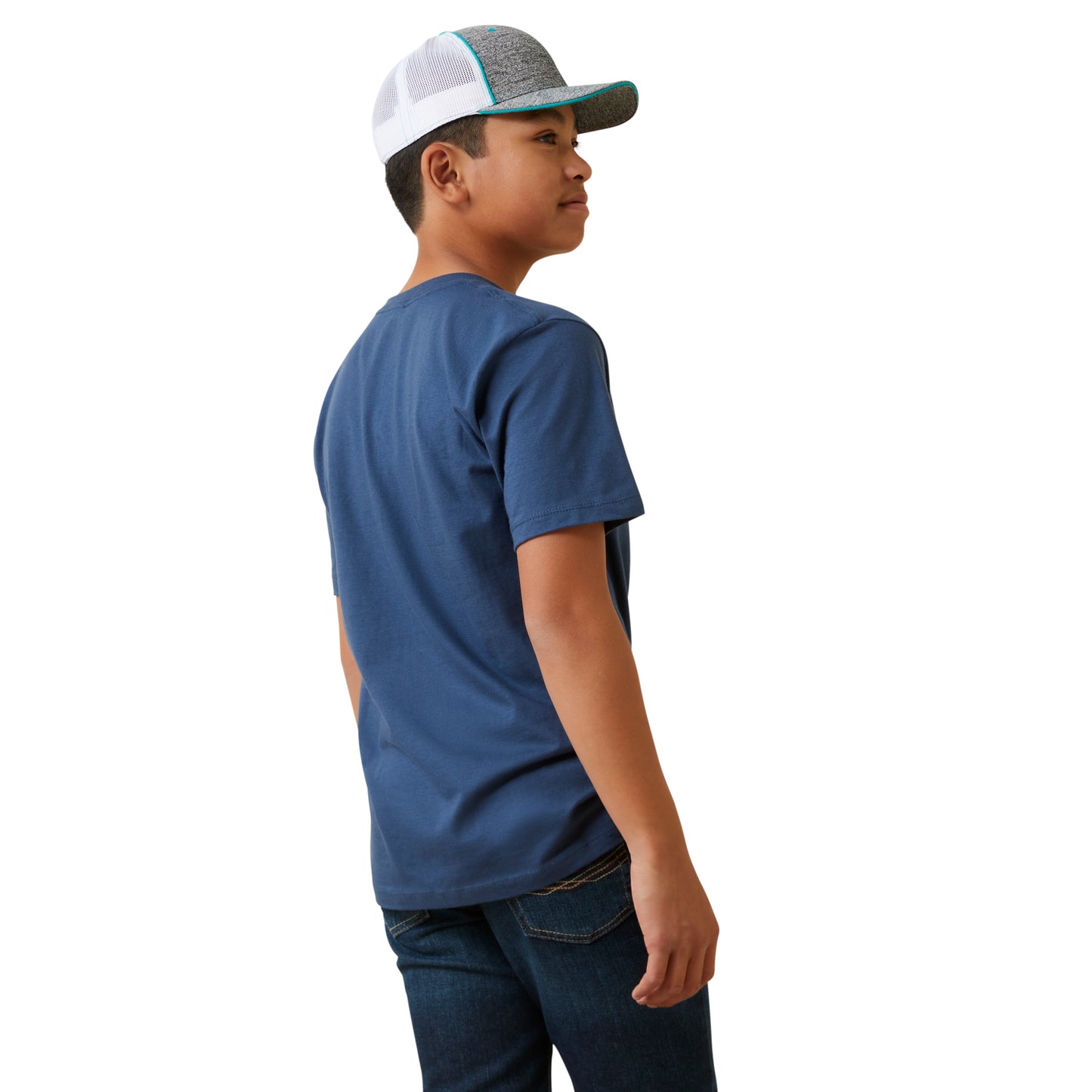 Ariat Youth Boy's Cowboy Planks Light Navy T-Shirt 10047653