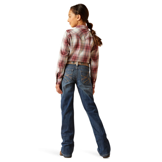 Ariat Youth Girl's R.E.A.L Everlee Boot Cut Chill Blue Jeans 10045398