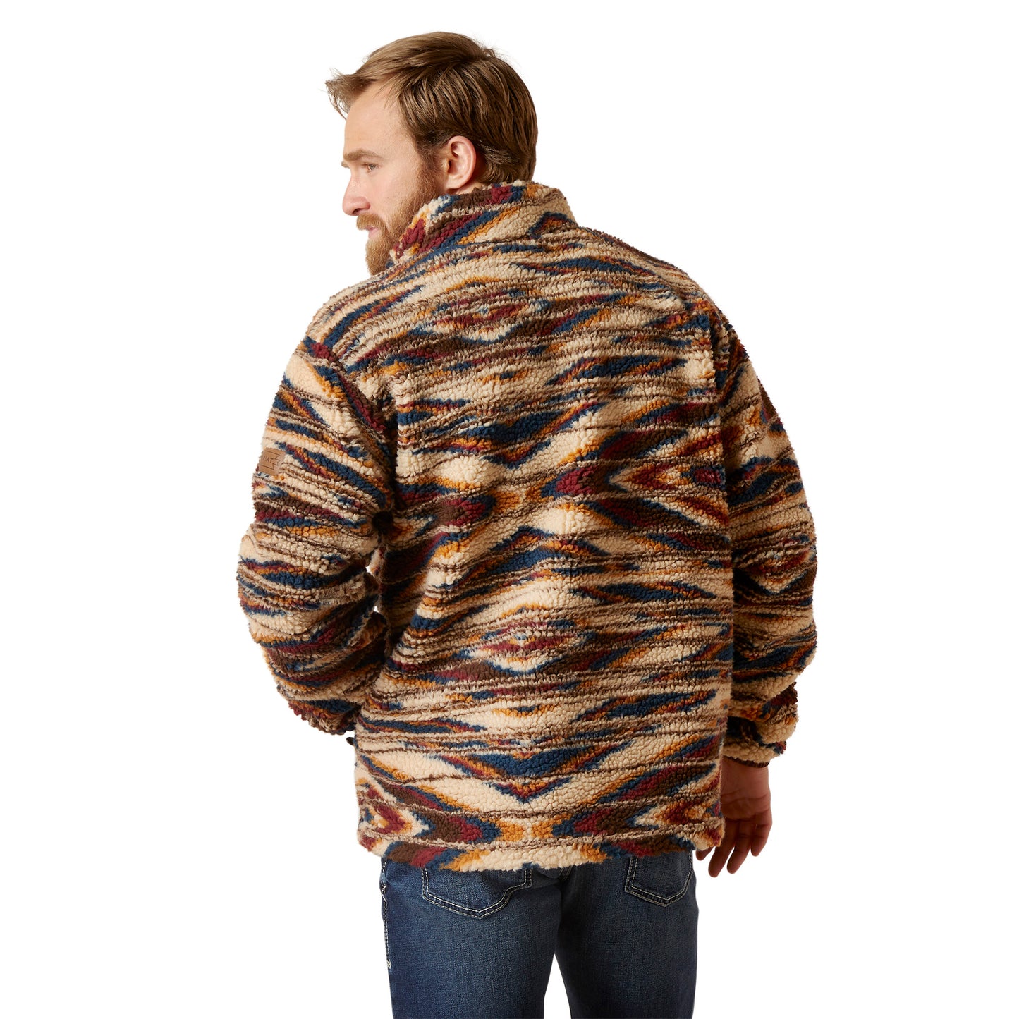 Load image into Gallery viewer, Ariat Men&amp;#39;s Chimayo Aztec Saltillo Multicolor Fleece Jacket 10046021
