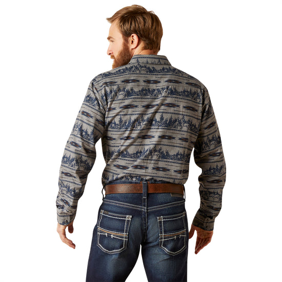 Ariat Men's Harlow Retro Fit Indigo Coast Button Down Shirt 10046297