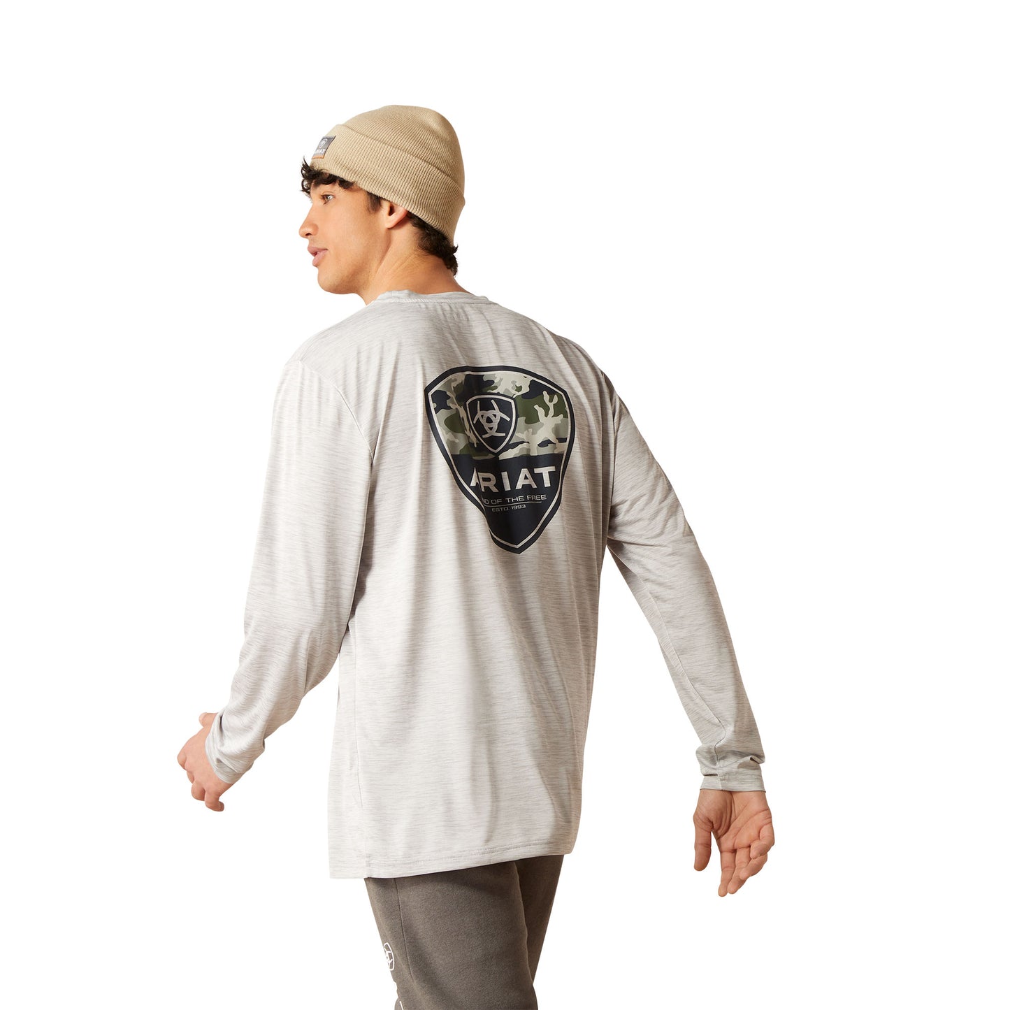 Ariat Men's Charger Camo Corps Light Grey Heather T-Shirt 10046425