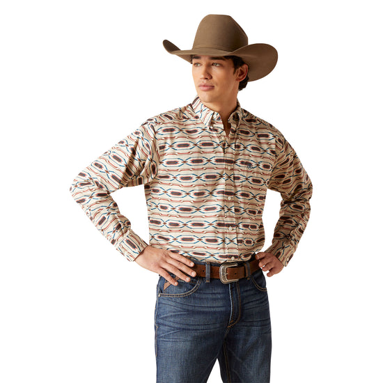 Ariat Men's Chimayo Red Print Classic Fit Western Snap Shirt 10046486