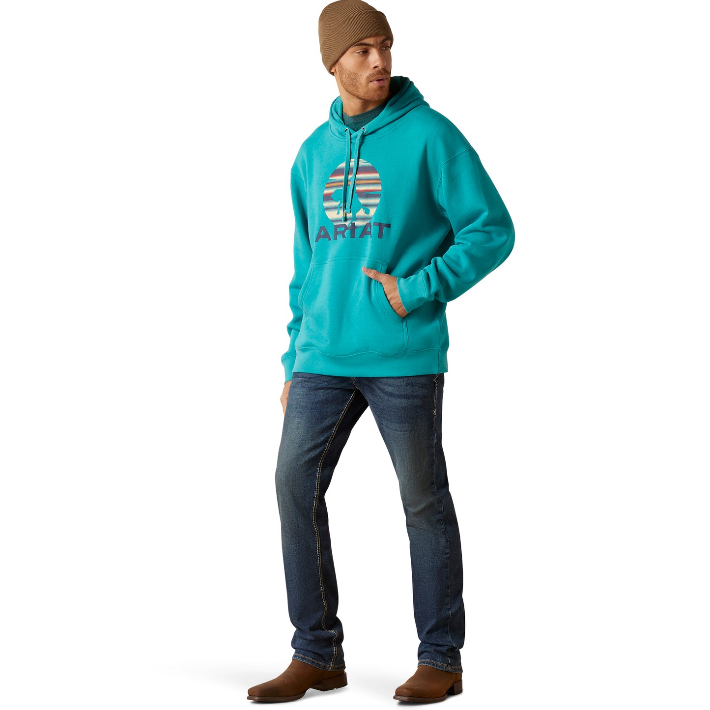 Ariat Men's In Motion Tile Blue Graphic Hoodie 10046628