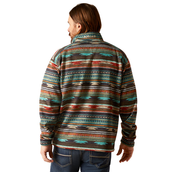 Ariat Men's Caldwell 1/4 Zip Biscay Bay Serape Pullover Sweater 10046668