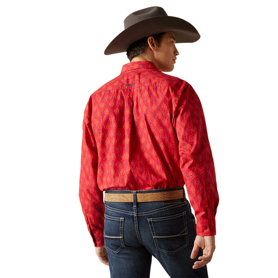 Ariat Men's Parsons Weg Red Button Down Western Shirt 10047156