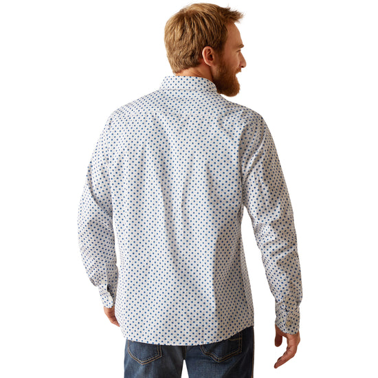 Ariat Men's Mac Stretch Modern Fit White Button Down Shirt 10047419