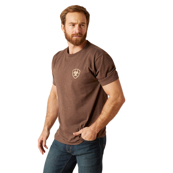 Ariat Men's Western Wheat Brown Heather T-Shirt 10047610